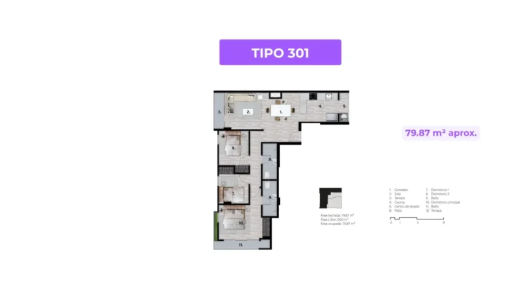 departamento con doble balcón en límite con San Miguel y Magdalena TIPO 301 DESC