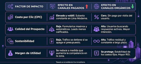 costo de adquisición de cliente - comparativa